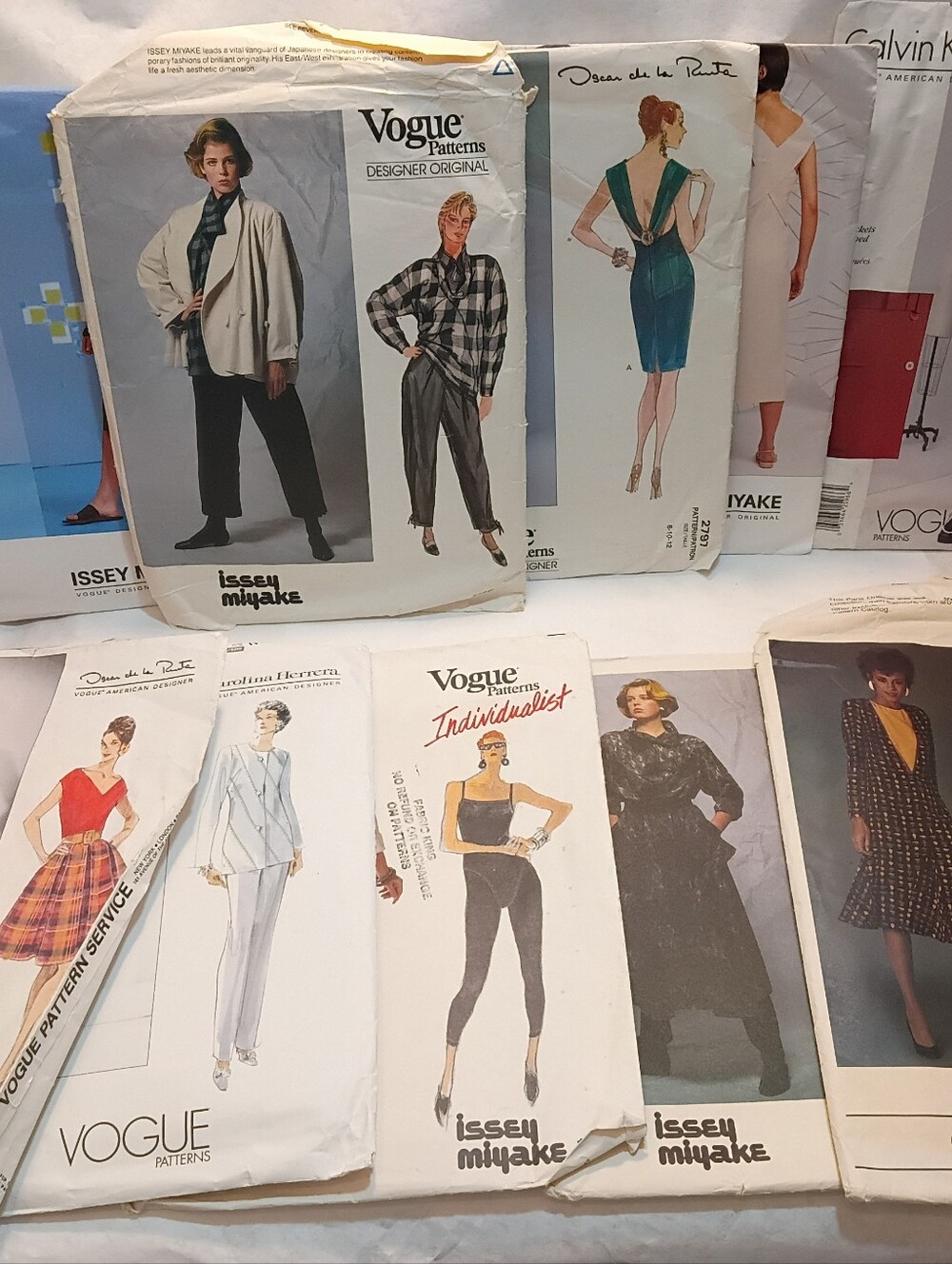 Lot Of 10 Designer Dress Patterns Issey Miyake And More